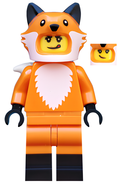 Минифигурка Lego Fox Costume Girl, Series 19 (Minifigure Only without Stand and Accessories) col355 U